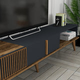 Meubles de télévision Milan Alt Walnut Anthracite Mélamine 180x40x35 cm