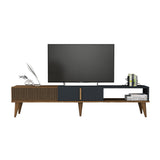 Meubles de télévision Milan Alt Walnut Anthracite Mélamine 180x40x35 cm