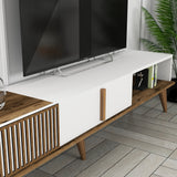 Ensemble de meubles télévisés Milan TV Walnut Mélamine blanche 180x40x35 cm