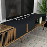 Ensemble de meubles de télévision Milan TV Walnut Anthracite Mélamine 180x40x35 cm