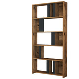 Boekenkast Lima Walnoot Antraciet Melamine 90x180x20 cm