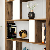 Boekenkast Lima Walnoot Wit Melamine 90x180x20 cm