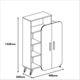 Boekenkast Form Wit Melamine 90x132x32 cm