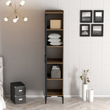 Armoire kumual p noix anthracite mélamine 40x47.5x201.4 cm