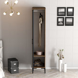 Armoire kumual p noix anthracite mélamine 40x47.5x201.4 cm