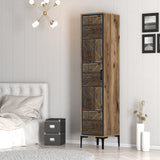 Armoire kumual p noix anthracite mélamine 40x47.5x201.4 cm