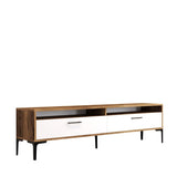 Ensemble de meubles TV Gebze Walnut Mélamine blanche 180x35x47 cm