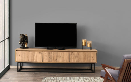 TV Meubel Tilsim Zwart Dennenhout Melamine 180x50x40 cm