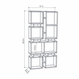 Boekenkast Rail Eik Melamine 79x166,5x24 cm