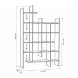 Boekenkast Manco Wit Melamine 122x188x25,5 cm