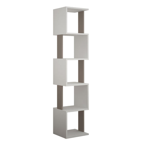 Boekenkast Piri Wit Mokka Melamine 35x161x30 cm