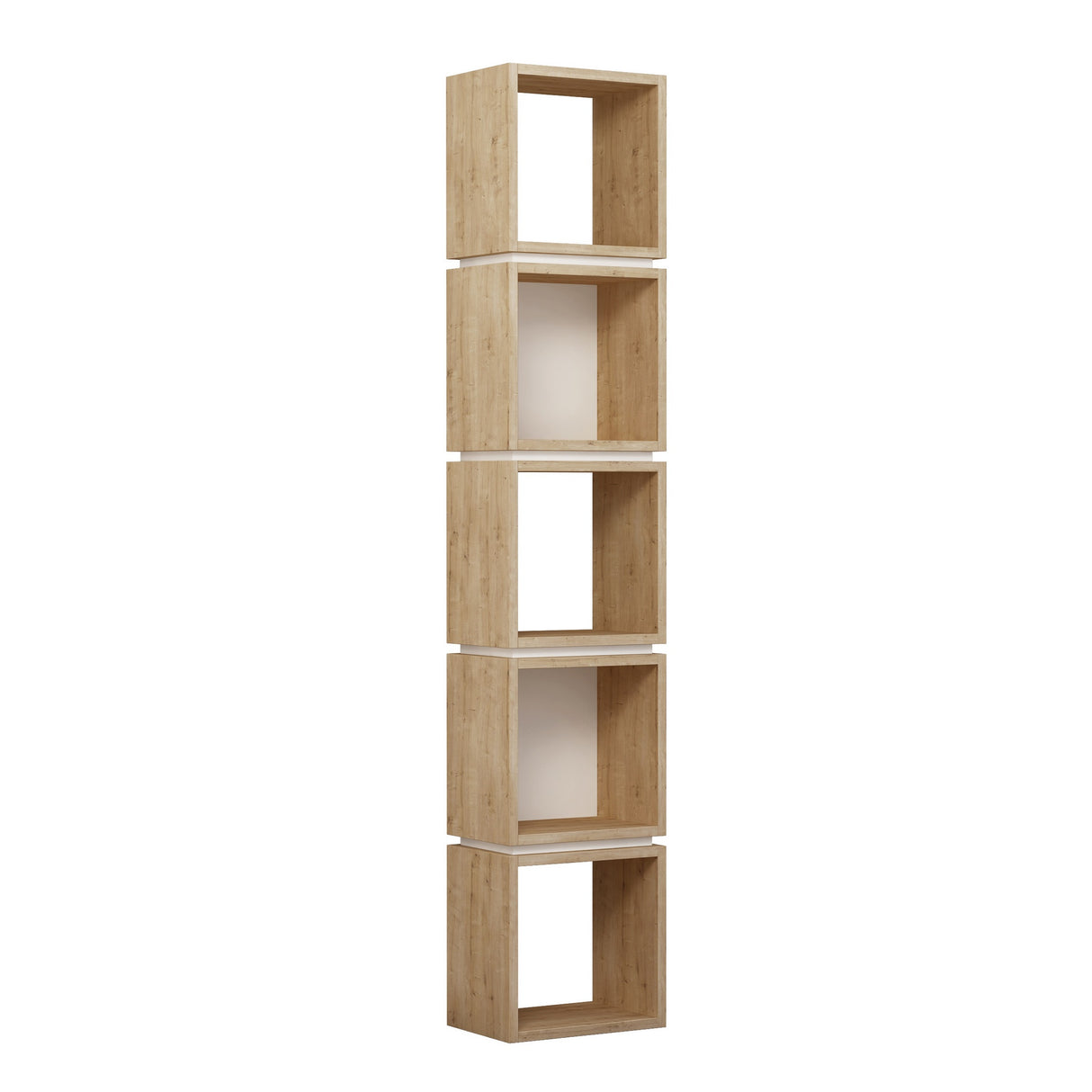 Bibliothèque Multi Oak White Mélamine 32x167x22 cm