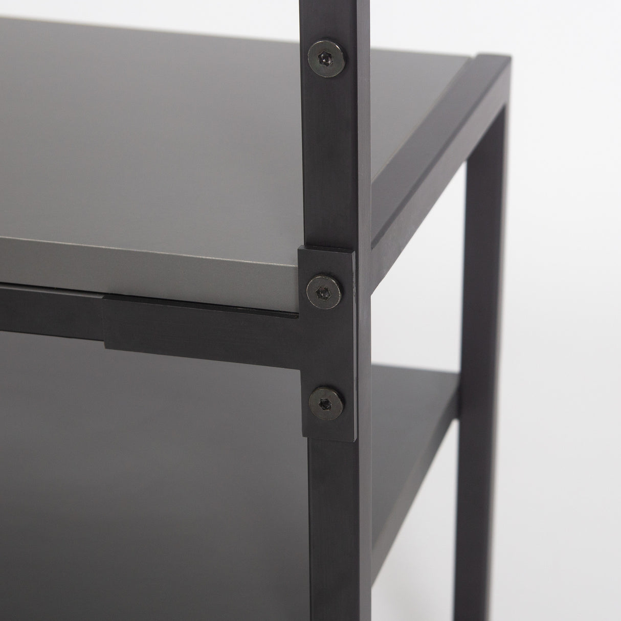 Meuble de rangement Porte-manteau Anthracite Mélamine Novad - Avec étagères 