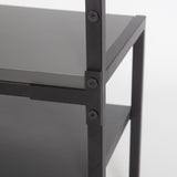 Meuble de rangement Porte-manteau Anthracite Mélamine Novad - Avec étagères 