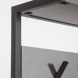 Meuble de rangement Porte-manteau Anthracite Mélamine Novad - Avec étagères 