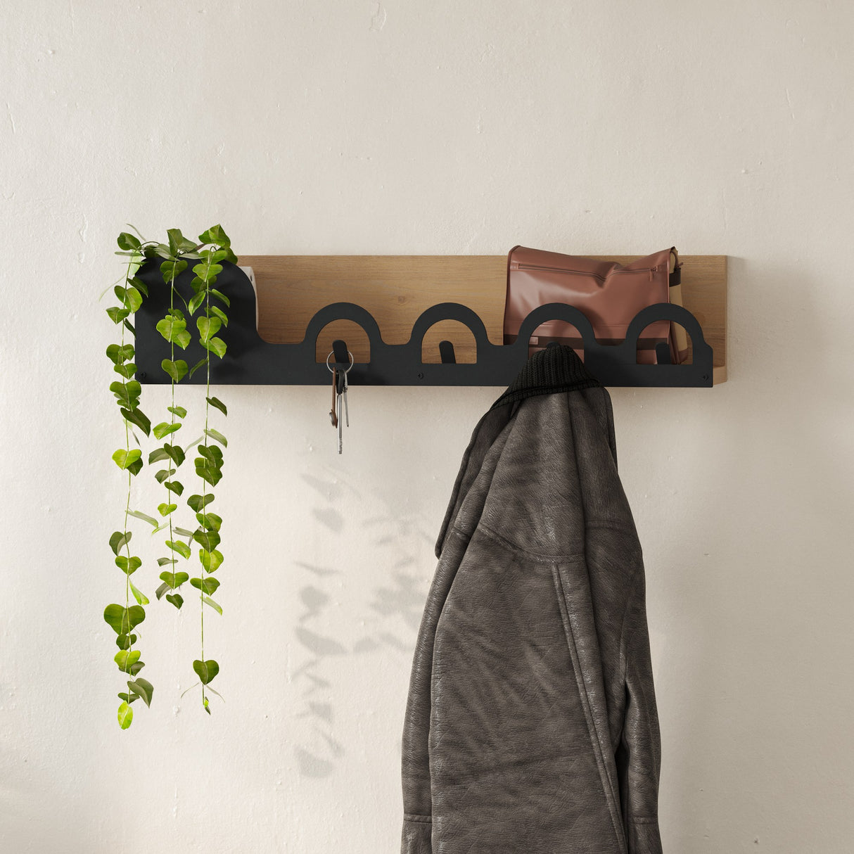Porte-manteau en métal Liara - 63 cm 