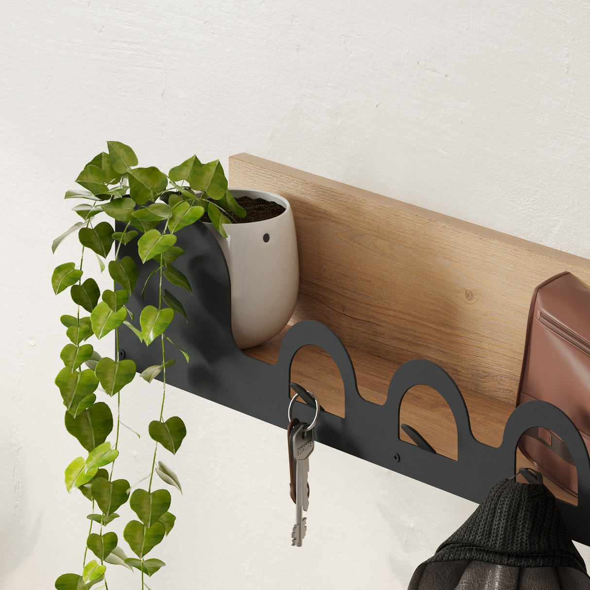 Porte-manteau en métal Liara - 63 cm 