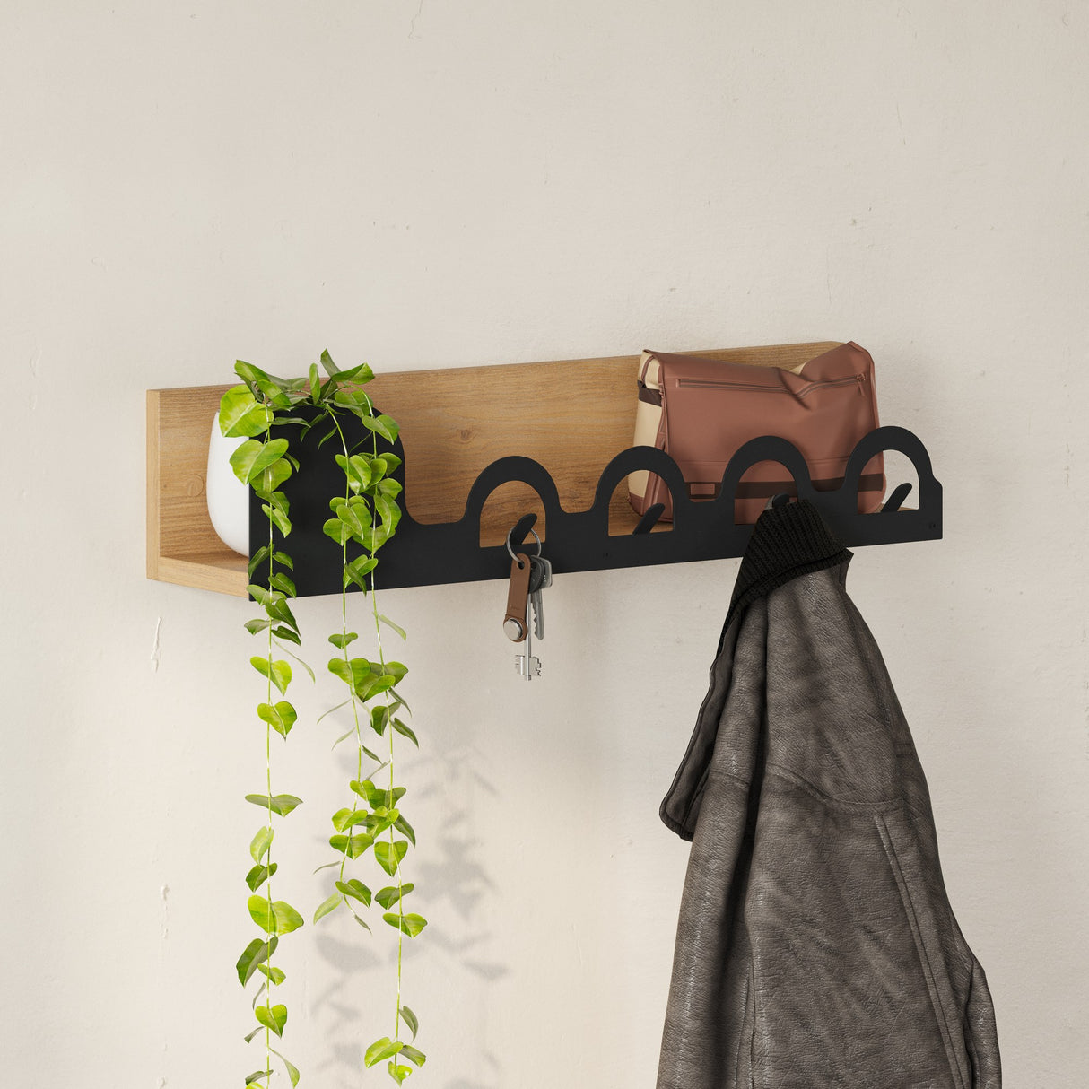Porte-manteau en métal Liara - 63 cm 