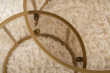 Ensemble de tables basses rondes modernes de 2 Uru Or - Verre Bronze - 60/42 cm 