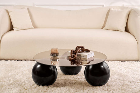 Salontafel Miro Gehard glas 85x85 cm Zwart Brons Black Bronze Tempered glass