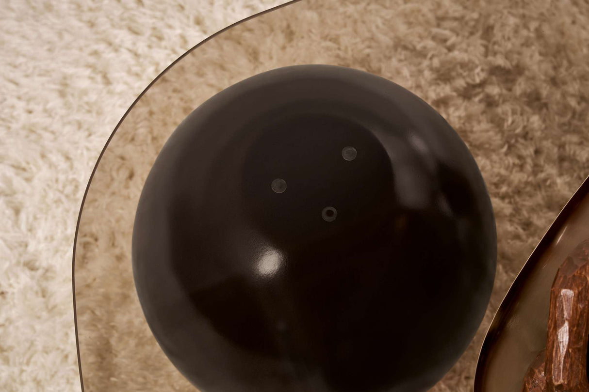 Evara salontafel 118x75x30 cm Zwart brons Gehard glas Black Bronze Tempered glass