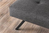 Canapé-lit 3 places Zoly Anthracite Tissu - 180 cm - Sans accoudoirs - Capitonné 