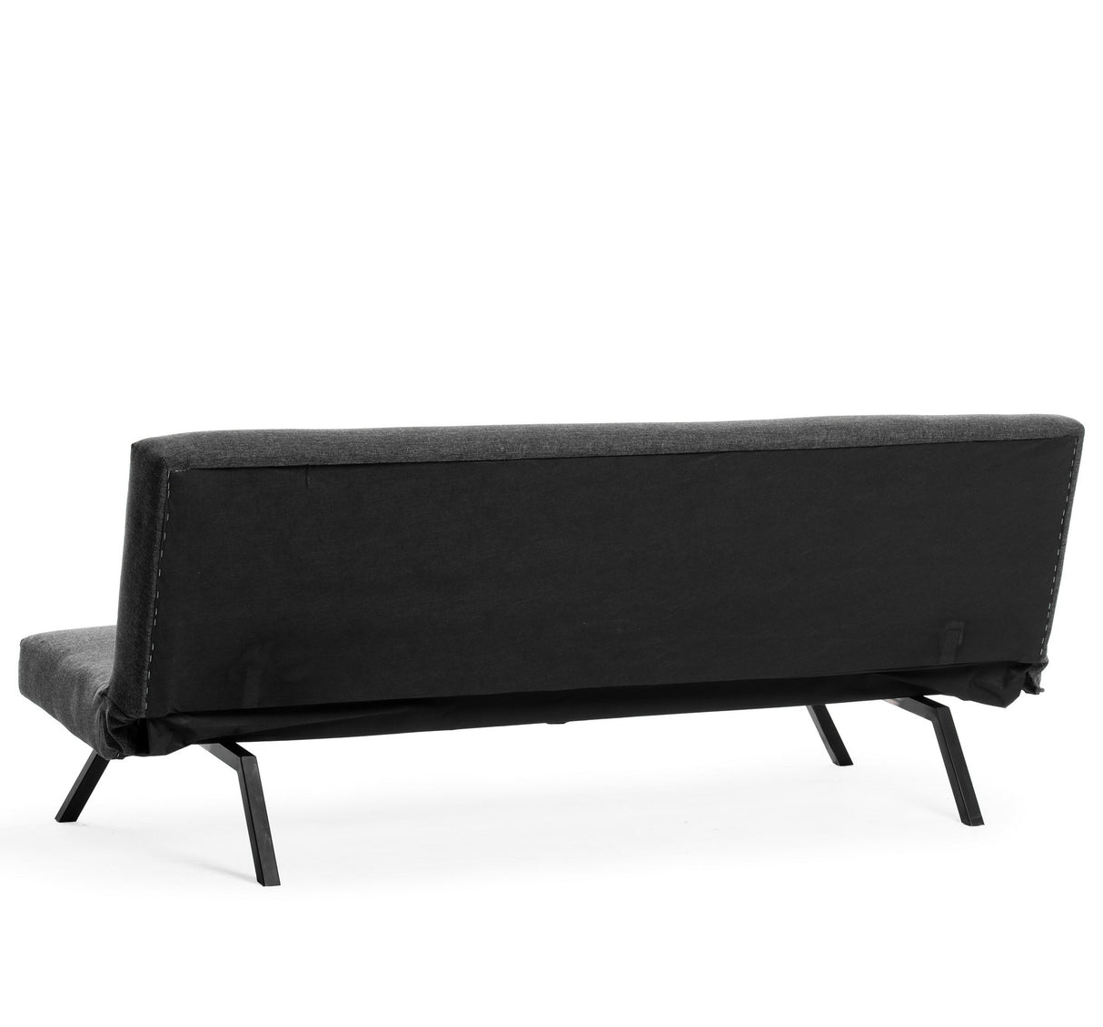 Canapé-lit 3 places Zoly Anthracite Tissu - 180 cm - Sans accoudoirs - Capitonné 