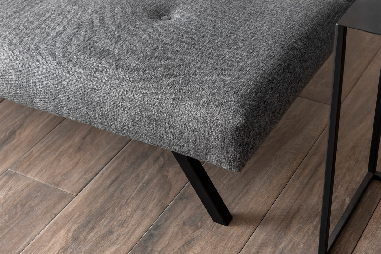 Canapé-lit 3 places Zoly Gris clair Tissu - 180 cm - Sans accoudoirs - Capitonné 