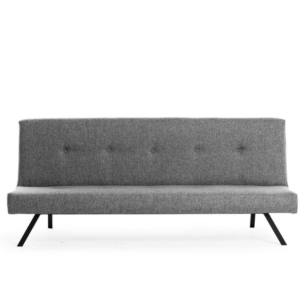 Canapé-lit 3 places Zoly Gris clair Tissu - 180 cm - Sans accoudoirs - Capitonné 