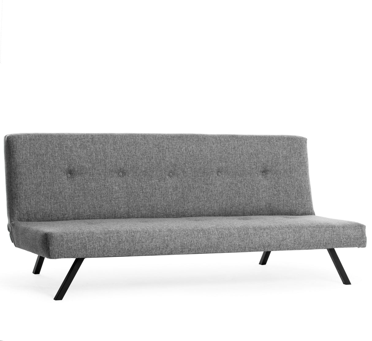 Canapé-lit 3 places Zoly Gris clair Tissu - 180 cm - Sans accoudoirs - Capitonné 