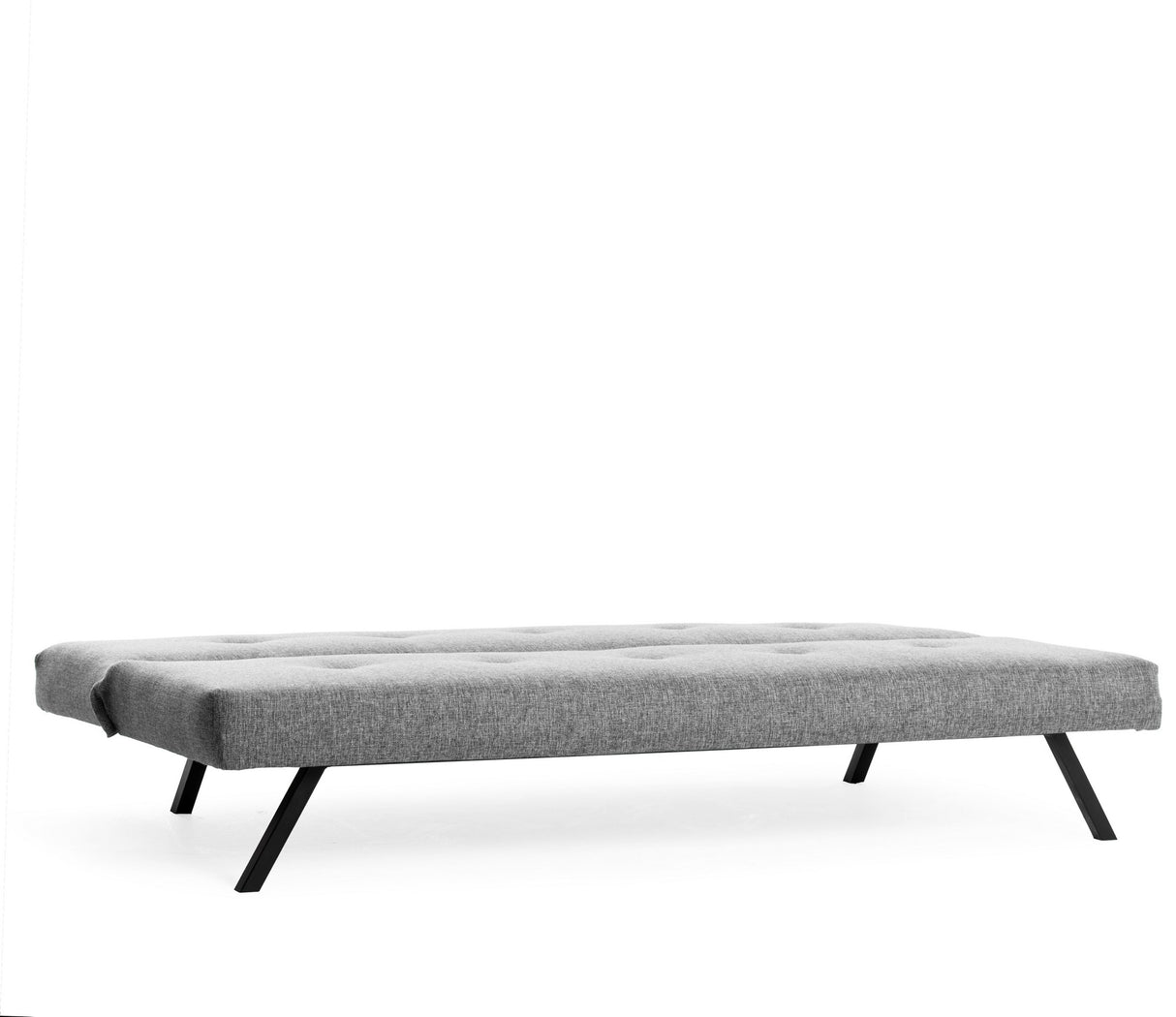 Canapé-lit 3 places Zoly Gris clair Tissu - 180 cm - Sans accoudoirs - Capitonné 