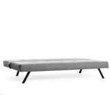 Canapé-lit 3 places Zoly Gris clair Tissu - 180 cm - Sans accoudoirs - Capitonné 