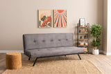 Canapé-lit 3 places Zoly Gris Tissu - 180 cm - Sans accoudoirs - Capitonné 