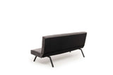 Canapé-lit 3 places Zoly Gris Tissu - 180 cm - Sans accoudoirs - Capitonné 