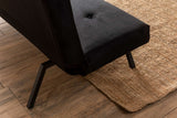 Canapé-lit 3 places Zoly Noir Tissu - 180 cm - Sans accoudoirs - Capitonné 