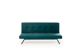 Canapé-lit 3 places Zoly Vert Pétrole Tissu - 180 cm - Sans accoudoirs - Capitonné 