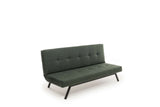 Canapé-lit 3 places Zoly Vert Tissu - 180 cm - Sans accoudoirs - Capitonné 