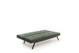Canapé-lit 3 places Zoly Vert Tissu - 180 cm - Sans accoudoirs - Capitonné 