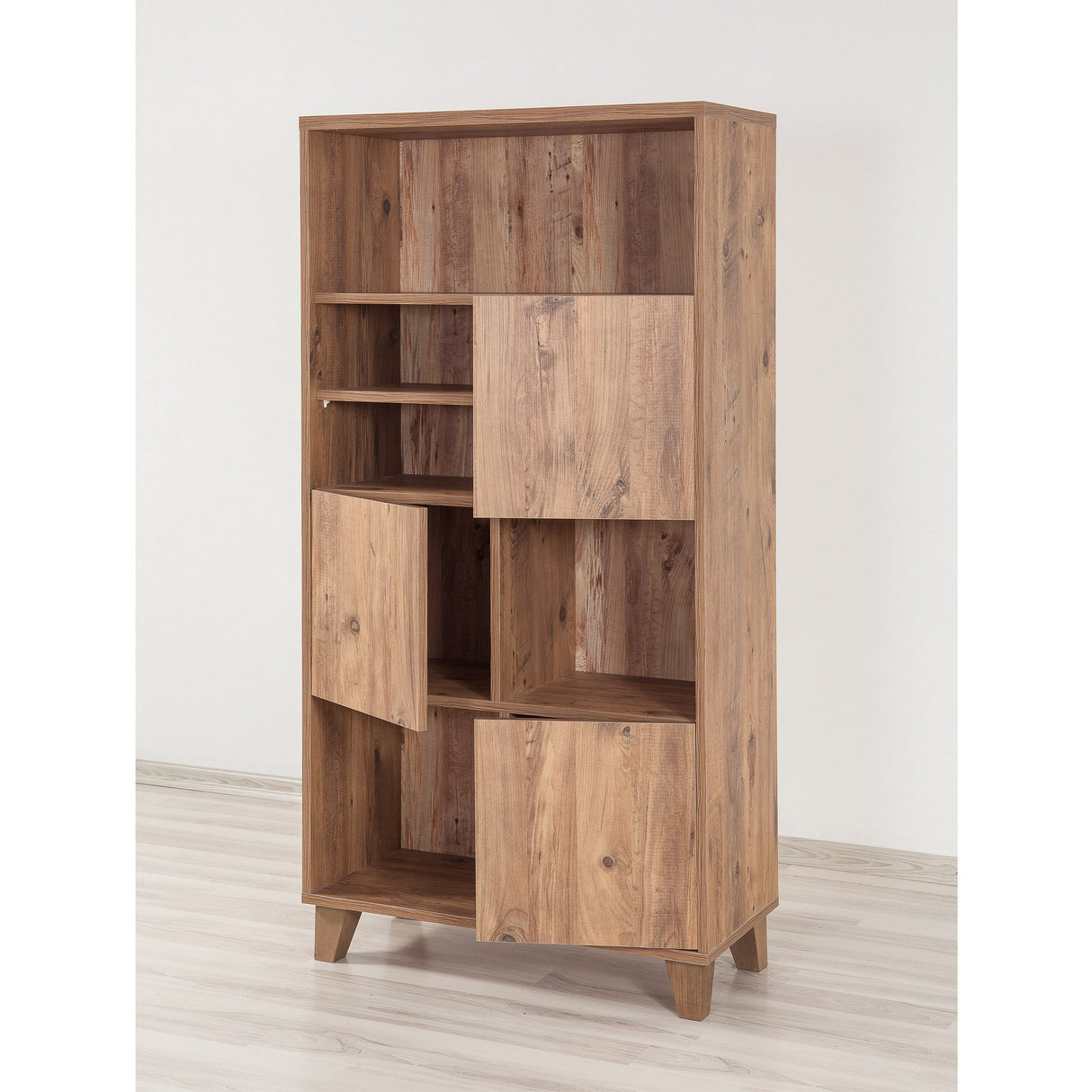 Boekenkast Marina Flora Atlantisch Dennenhout Melamine 80x155x36 cm