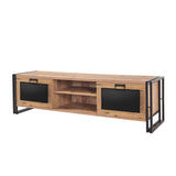 TV Meubel Arcas Atlantisch Dennenhout Zwart Melamine 180x50x45 cm