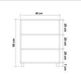 Ladekast Leva Atlantisch Dennenhout Melamine 80x95x43 cm