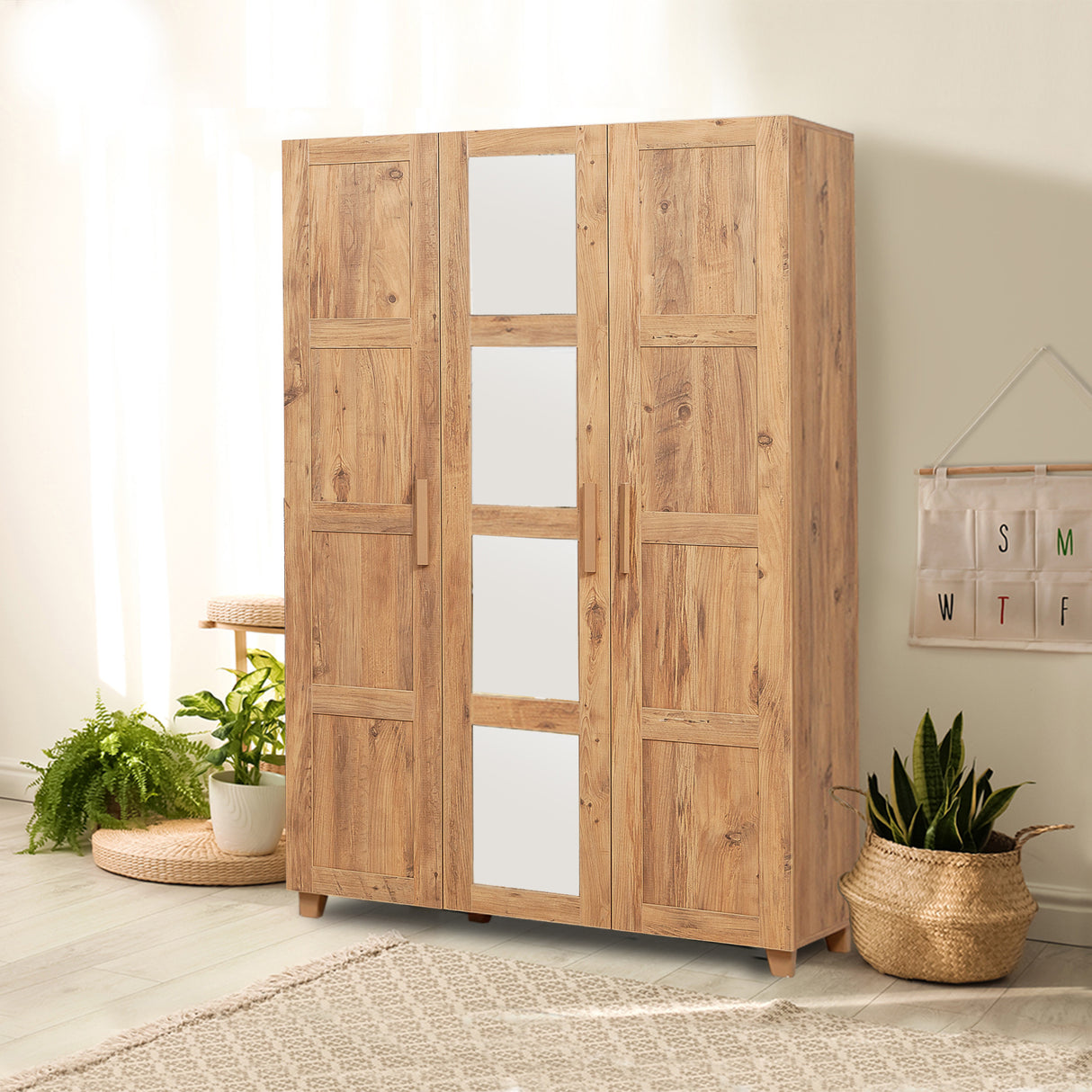 Armoire Hedera atlantique mélamine 120x189x48 cm