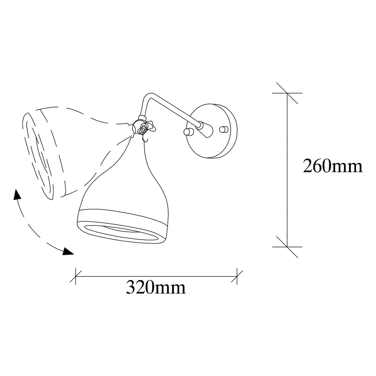 Wandlamp Zwart Koper Metaal Grip