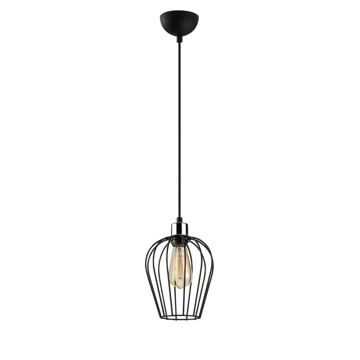 Hanglamp 1-lichts 20 cm Zwart Metaal Predator