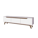 TV Meubel Osiris Wit Donker Walnoot Melamine 180x48,6x35 cm