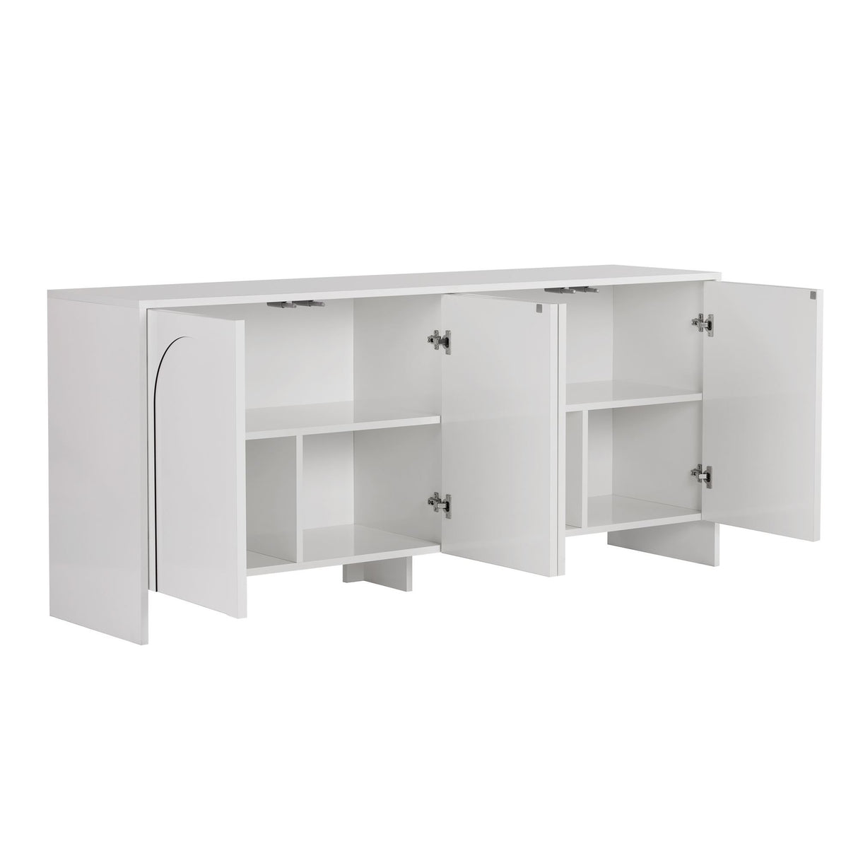 Table d'appoint Arlen blanche 180 cm bois composite enduit mélaminé