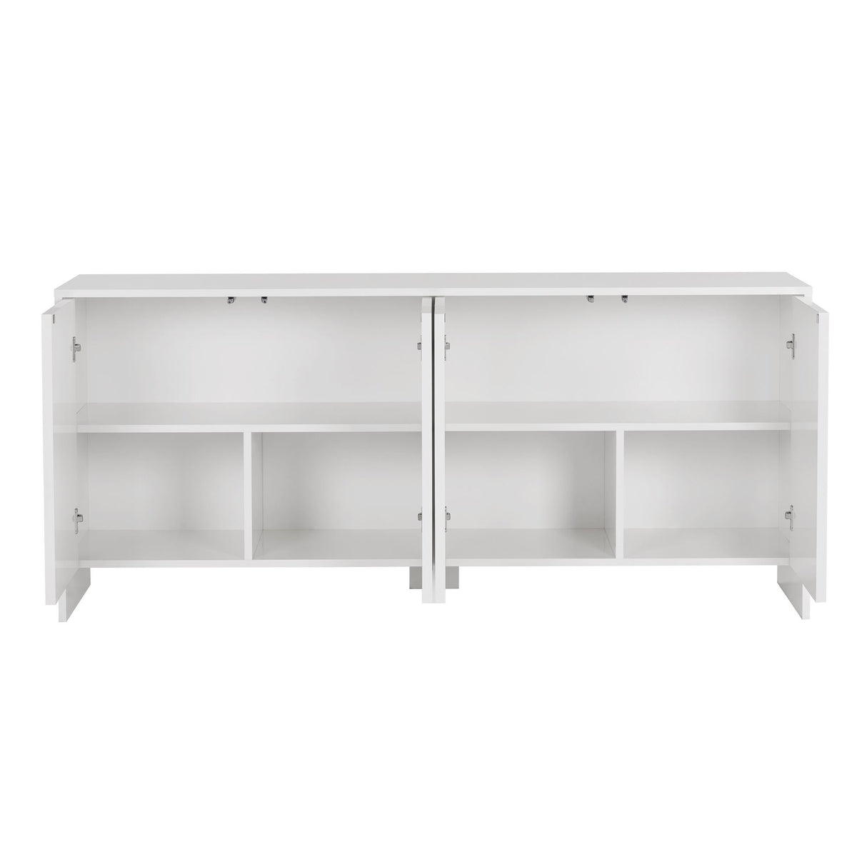 Table d'appoint Arlen blanche 180 cm bois composite enduit mélaminé