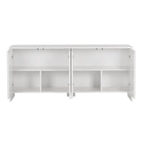 Table d'appoint Arlen blanche 180 cm bois composite enduit mélaminé