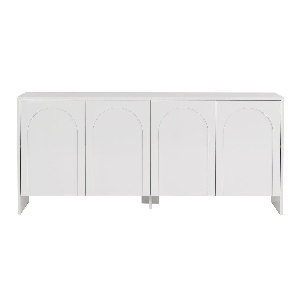 Table d'appoint Arlen blanche 180 cm bois composite enduit mélaminé