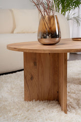 Table basse ovale aspect pin atlantique Sabla - 119x60 